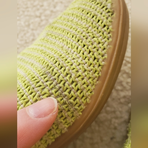Chartreuse Green Sesto Meucci Boho Woven Flats Like Toms Made In Italy 9 - Picture 6 of 7